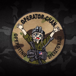 Anime Operator Chan Airsoft Patch thermocollant/Velcro brodé